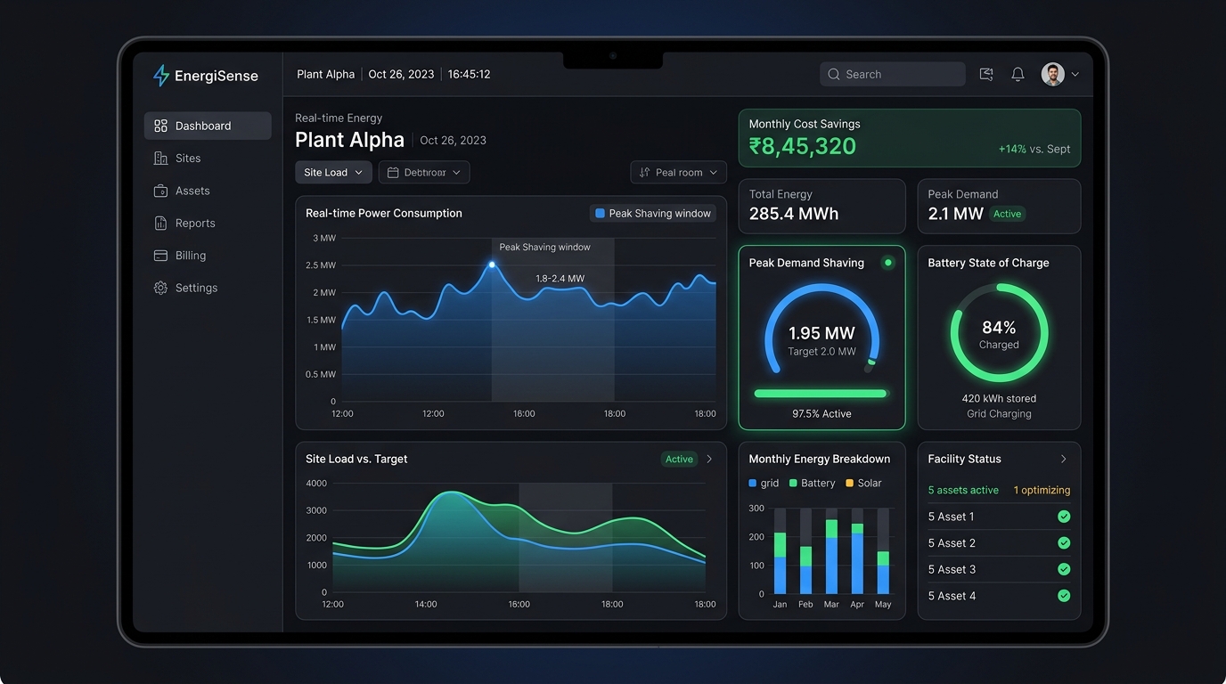 Renron Energies BESS Analytics Dashboard